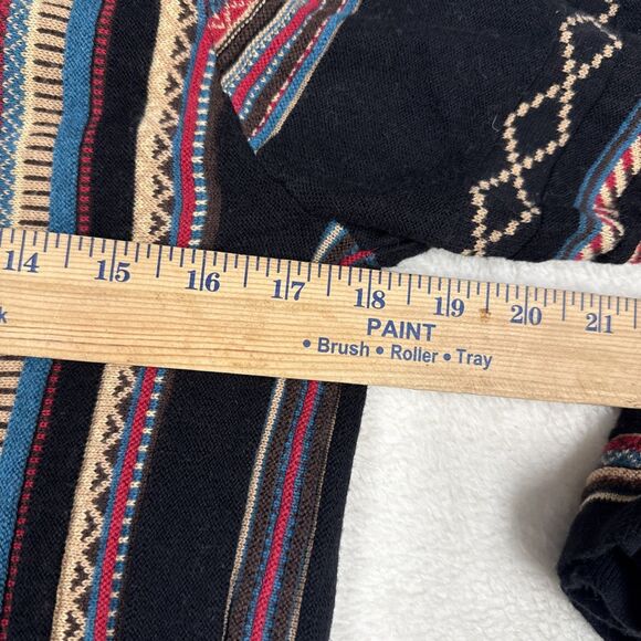 ORVIS Sweater Womens M Cardigan Wool Blend Striped Southwest Blanket - Picture 8 of 8